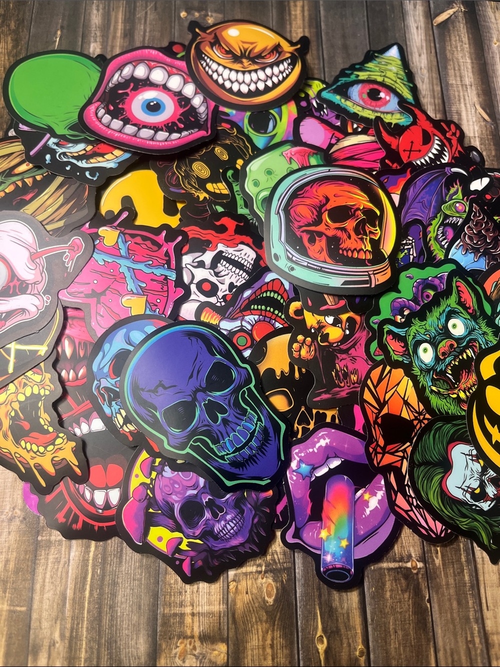 5for$10 Gothic Horror Skull Monster 50 Pieces Stickers